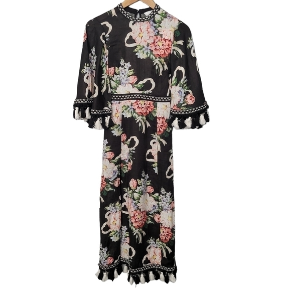 Alice McCall Black Magic Moments Linen Midi Dress NWT - Picture 3 of 15